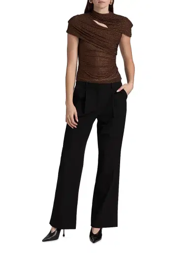 Self-Portrait Women's Rhinestone Cutout Mesh Top | Thumbnail 2 Self-Portrait Women's Rhinestone Cutout Mesh Top | Thumbnail 2