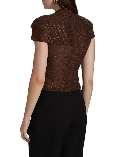 Self-Portrait Women's Rhinestone Cutout Mesh Top | Thumbnail 5 Self-Portrait Women's Rhinestone Cutout Mesh Top | Thumbnail 5