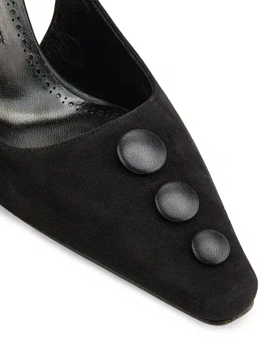 Manolo Blahnik Women's Alexapla 70MM Suede & Leather Pumps - Black - Size 11.5 | Thumbnail 5 Manolo Blahnik Women's Alexapla 70MM Suede & Leather Pumps - Black - Size 11.5 | Thumbnail 5