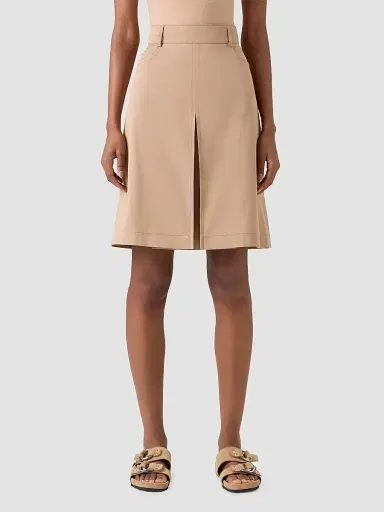 Akris punto Women's Cotton Gabardine A-Line Mini Skirt - Beige | Thumbnail 3 Akris punto Women's Cotton Gabardine A-Line Mini Skirt - Beige | Thumbnail 3