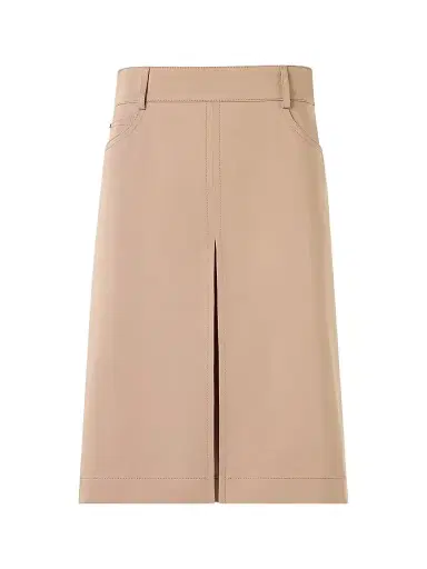 Akris punto Women's Cotton Gabardine A-Line Mini Skirt - Beige | Thumbnail 1 Akris punto Women's Cotton Gabardine A-Line Mini Skirt - Beige | Thumbnail 1