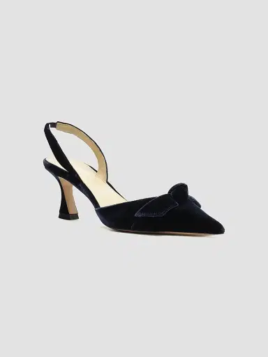 Alexandre Birman Women's Clarita Bell 60MM Velvet Slingback Pumps - Blu Notte | Thumbnail 2 Alexandre Birman Women's Clarita Bell 60MM Velvet Slingback Pumps - Blu Notte | Thumbnail 2
