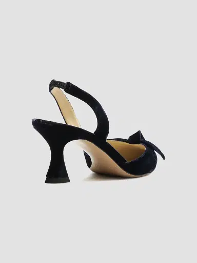 Alexandre Birman Women's Clarita Bell 60MM Velvet Slingback Pumps - Blu Notte | Thumbnail 3 Alexandre Birman Women's Clarita Bell 60MM Velvet Slingback Pumps - Blu Notte | Thumbnail 3