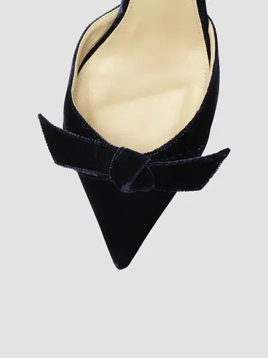 Alexandre Birman Women's Clarita Bell 60MM Velvet Slingback Pumps - Blu Notte | Thumbnail 5 Alexandre Birman Women's Clarita Bell 60MM Velvet Slingback Pumps - Blu Notte | Thumbnail 5