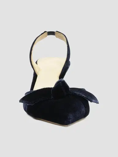 Alexandre Birman Women's Clarita Bell 60MM Velvet Slingback Pumps - Blu Notte | Thumbnail 6 Alexandre Birman Women's Clarita Bell 60MM Velvet Slingback Pumps - Blu Notte | Thumbnail 6