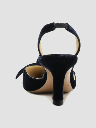 Alexandre Birman Women's Clarita Bell 60MM Velvet Slingback Pumps - Blu Notte | Thumbnail 7 Alexandre Birman Women's Clarita Bell 60MM Velvet Slingback Pumps - Blu Notte | Thumbnail 7