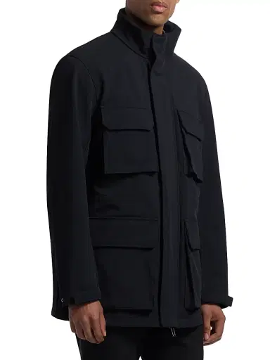 Emporio Armani Men's Nylon Parka Jacket - Blue Navy - Size 42 | Thumbnail 4 Emporio Armani Men's Nylon Parka Jacket - Blue Navy - Size 42 | Thumbnail 4