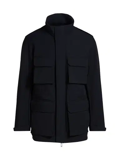 Emporio Armani Men's Nylon Parka Jacket - Blue Navy - Size 42 | Thumbnail 1 Emporio Armani Men's Nylon Parka Jacket - Blue Navy - Size 42 | Thumbnail 1