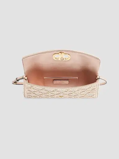 Valentino Garavani Women's Shoulder Bag with Pearls and Rhinestones - Cream | Thumbnail 5 Valentino Garavani Women's Shoulder Bag with Pearls and Rhinestones - Cream | Thumbnail 5