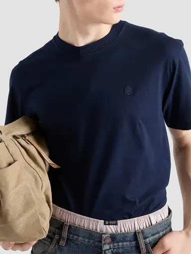 Prada Men's Cotton T-Shirt - Blue - Size XXL | Thumbnail 5 Prada Men's Cotton T-Shirt - Blue - Size XXL | Thumbnail 5