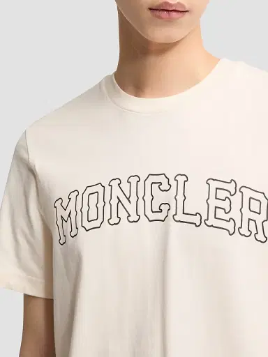 Moncler Men's Crewneck T-Shirt in Cotton - | Thumbnail 4 Moncler Men's Crewneck T-Shirt in Cotton - | Thumbnail 4