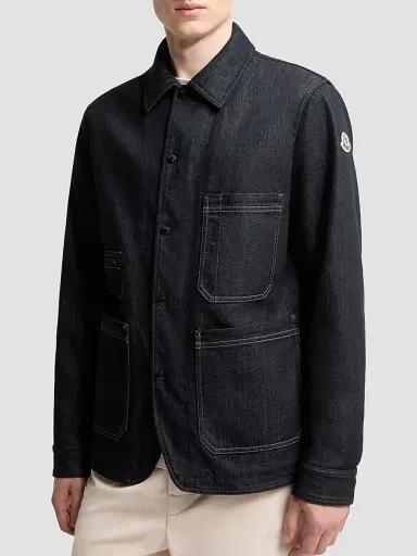 Moncler Men's Haderu Shacket in Denim - Navy Blue - Size XXL | Thumbnail 2 Moncler Men's Haderu Shacket in Denim - Navy Blue - Size XXL | Thumbnail 2