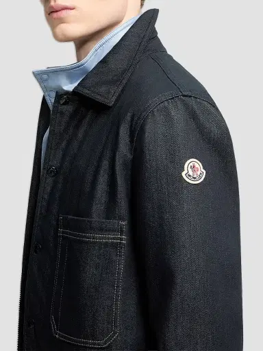 Moncler Men's Haderu Shacket in Denim - Navy Blue - Size XXL | Thumbnail 4 Moncler Men's Haderu Shacket in Denim - Navy Blue - Size XXL | Thumbnail 4