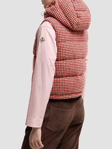 Moncler Women's Niverolle Puffer Vest in Houndstooth Wool Blend - Size XL | Thumbnail 3 Moncler Women's Niverolle Puffer Vest in Houndstooth Wool Blend - Size XL | Thumbnail 3