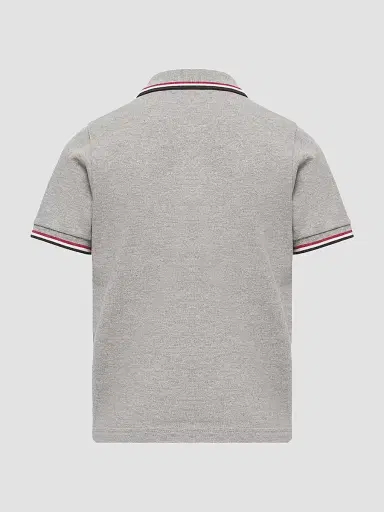 Moncler Little Boy's & Boy's Polo Shirt in Cotton Piquet - Gray - Size 14 | Thumbnail 2 Moncler Little Boy's & Boy's Polo Shirt in Cotton Piquet - Gray - Size 14 | Thumbnail 2
