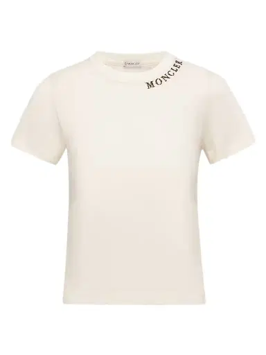Moncler Women's Crew Neck T-Shirt in Cotton - White | Thumbnail 1 Moncler Women's Crew Neck T-Shirt in Cotton - White | Thumbnail 1