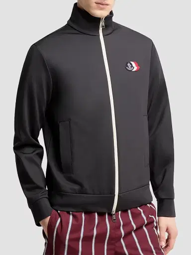 Moncler Men's Zip-Up Sweatshirt - Navy Blue | Thumbnail 2 Moncler Men's Zip-Up Sweatshirt - Navy Blue | Thumbnail 2