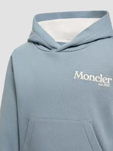 Moncler Little Boy's & Boy's Hoodie in Cotton Fleece - Light Blue | Thumbnail 4 Moncler Little Boy's & Boy's Hoodie in Cotton Fleece - Light Blue | Thumbnail 4