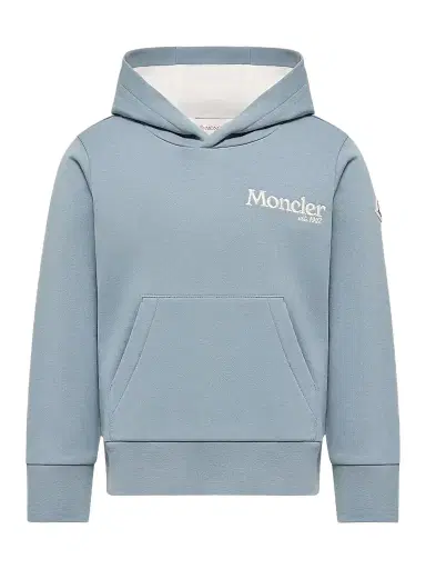 Moncler Little Boy's & Boy's Hoodie in Cotton Fleece - Light Blue | Thumbnail 1 Moncler Little Boy's & Boy's Hoodie in Cotton Fleece - Light Blue | Thumbnail 1
