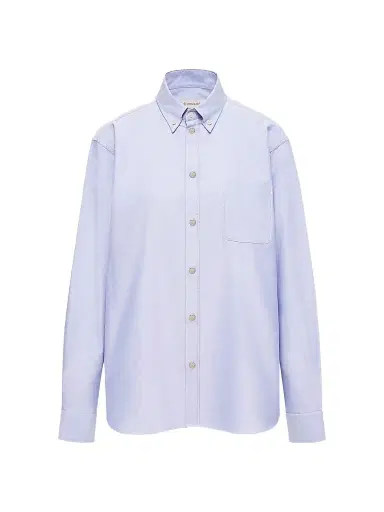 Moncler Men's Shirt in Cotton - Light Blue | Thumbnail 1 Moncler Men's Shirt in Cotton - Light Blue | Thumbnail 1