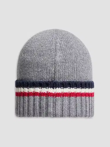 Moncler Little Boy's & Boy's Beanie Hat in Wool and Cashmere - Gray | Thumbnail 2 Moncler Little Boy's & Boy's Beanie Hat in Wool and Cashmere - Gray | Thumbnail 2