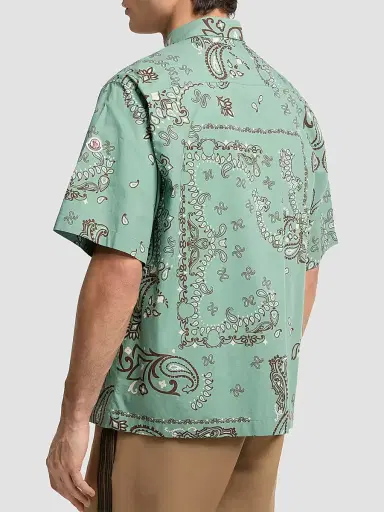 Moncler Men's Shirt in Cotton - Aqua Green | Thumbnail 3 Moncler Men's Shirt in Cotton - Aqua Green | Thumbnail 3