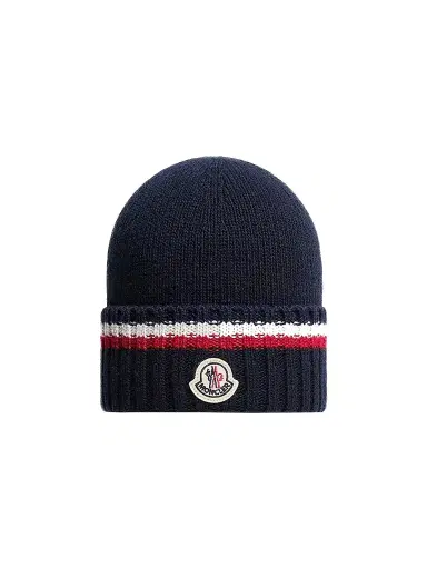 Moncler Little Boy's & Boy's Beanie Hat in Wool and Cashmere - Navy Blue | Thumbnail 1 Moncler Little Boy's & Boy's Beanie Hat in Wool and Cashmere - Navy Blue | Thumbnail 1