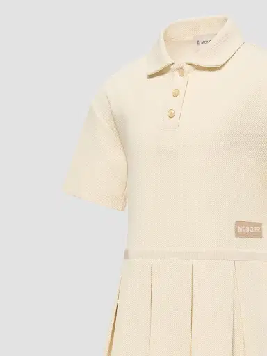 Moncler Little Girl's & Girl's Dress in Piquet - White | Thumbnail 3 Moncler Little Girl's & Girl's Dress in Piquet - White | Thumbnail 3