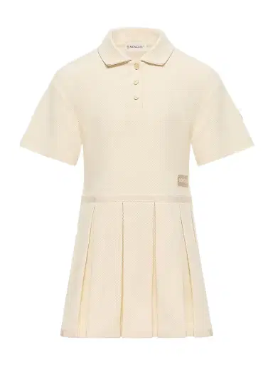 Moncler Little Girl's & Girl's Dress in Piquet - White | Thumbnail 1 Moncler Little Girl's & Girl's Dress in Piquet - White | Thumbnail 1