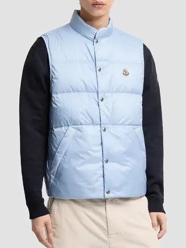 Moncler Men's Tuquerouye Puffer Vest - Light Blue | Thumbnail 2 Moncler Men's Tuquerouye Puffer Vest - Light Blue | Thumbnail 2