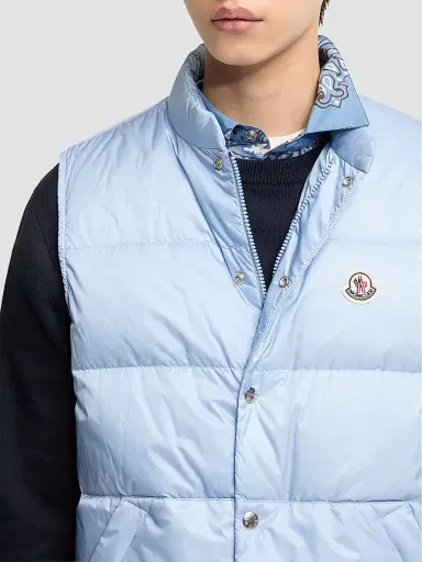 Moncler Men's Tuquerouye Puffer Vest - Light Blue | Thumbnail 4 Moncler Men's Tuquerouye Puffer Vest - Light Blue | Thumbnail 4