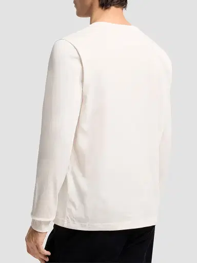 Moncler Men's Crewneck T-Shirt in Cotton - Off White - Size XXL | Thumbnail 3 Moncler Men's Crewneck T-Shirt in Cotton - Off White - Size XXL | Thumbnail 3