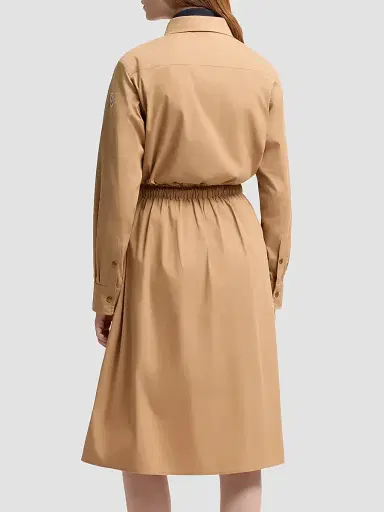 Moncler Women's Dress in Cotton Blend - Beige - Size XL | Thumbnail 3 Moncler Women's Dress in Cotton Blend - Beige - Size XL | Thumbnail 3