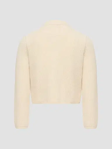 Moncler Little Girl's & Girl's Down-Filled Cardigan in Wool & Cashmere - White | Thumbnail 2 Moncler Little Girl's & Girl's Down-Filled Cardigan in Wool & Cashmere - White | Thumbnail 2