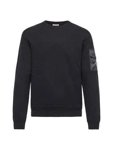 Moncler Men's Sweater in Wool - Navy Blue - Size XXXL | Thumbnail 1 Moncler Men's Sweater in Wool - Navy Blue - Size XXXL | Thumbnail 1
