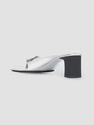 MM6 MAISON MARGIELA Women's Anatomic 60MM Leather Mules - Silver | Thumbnail 2 MM6 MAISON MARGIELA Women's Anatomic 60MM Leather Mules - Silver | Thumbnail 2