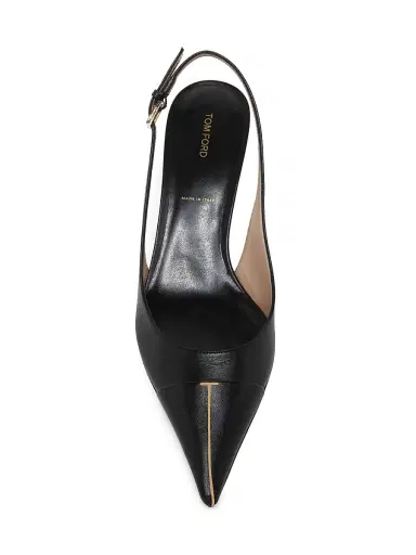 Tom Ford Women's 55MM Leather Slingback Pumps - Black - Size 8.5 | Thumbnail 4 Tom Ford Women's 55MM Leather Slingback Pumps - Black - Size 8.5 | Thumbnail 4