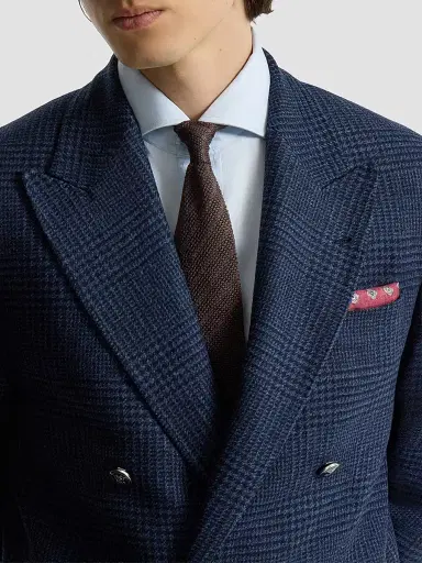 Brunello Cucinelli Men's Textured Silk Tie - Anthracite | Thumbnail 2 Brunello Cucinelli Men's Textured Silk Tie - Anthracite | Thumbnail 2