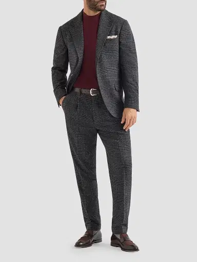 Brunello Cucinelli Men's Cotton Jersey Long Sleeve Mock Neck T-Shirt | Thumbnail 6 Brunello Cucinelli Men's Cotton Jersey Long Sleeve Mock Neck T-Shirt | Thumbnail 6