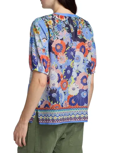Johnny Was Women's Margot Floral Puff-Sleeve Blouse - Tiana Scarf - Size XL | Thumbnail 5 Johnny Was Women's Margot Floral Puff-Sleeve Blouse - Tiana Scarf - Size XL | Thumbnail 5