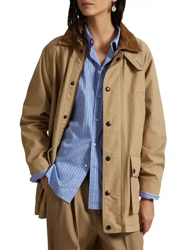 Polo Ralph Lauren Women's Cotton Utility Jacket - Vintage Khaki | Thumbnail 3 Polo Ralph Lauren Women's Cotton Utility Jacket - Vintage Khaki | Thumbnail 3