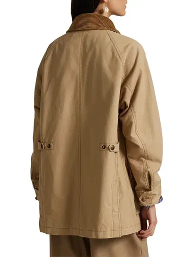 Polo Ralph Lauren Women's Cotton Utility Jacket - Vintage Khaki | Thumbnail 4 Polo Ralph Lauren Women's Cotton Utility Jacket - Vintage Khaki | Thumbnail 4