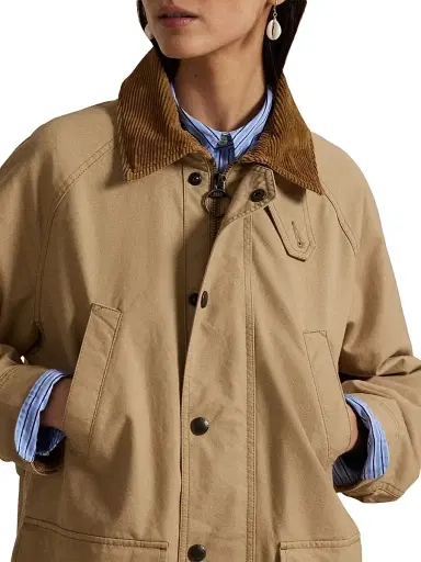 Polo Ralph Lauren Women's Cotton Utility Jacket - Vintage Khaki | Thumbnail 6 Polo Ralph Lauren Women's Cotton Utility Jacket - Vintage Khaki | Thumbnail 6