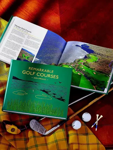 Graphic Image ''Remarkable Golf Courses: The Illustrated Guide To The World'S Most Wonderful Golf Courses'' Leather-Bound Hardcover Book | Thumbnail 7 Graphic Image ''Remarkable Golf Courses: The Illustrated Guide To The World'S Most Wonderful Golf Courses'' Leather-Bound Hardcover Book | Thumbnail 7