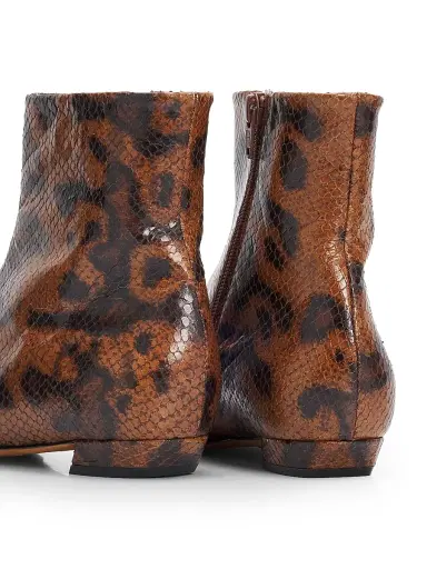 Proenza Schouler Women's Trap Flat Embossed-Leather Ankle Boots - Ochre Multi - Size 10 | Thumbnail 3 Proenza Schouler Women's Trap Flat Embossed-Leather Ankle Boots - Ochre Multi - Size 10 | Thumbnail 3