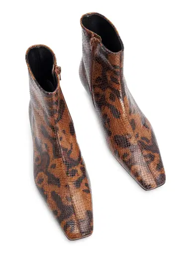 Proenza Schouler Women's Trap Flat Embossed-Leather Ankle Boots - Ochre Multi - Size 10 | Thumbnail 4 Proenza Schouler Women's Trap Flat Embossed-Leather Ankle Boots - Ochre Multi - Size 10 | Thumbnail 4