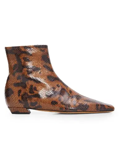 Proenza Schouler Women's Trap Flat Embossed-Leather Ankle Boots - Ochre Multi - Size 10 | Thumbnail 1 Proenza Schouler Women's Trap Flat Embossed-Leather Ankle Boots - Ochre Multi - Size 10 | Thumbnail 1