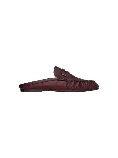 Saint Laurent Women's Le Loafers Mules in Eel - Deep Bordeaux | Thumbnail 1 Saint Laurent Women's Le Loafers Mules in Eel - Deep Bordeaux | Thumbnail 1