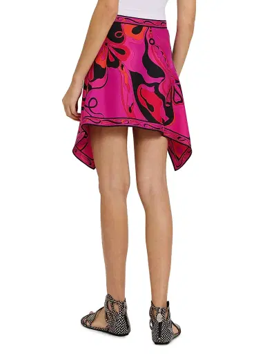 Pucci Women's L'Alba Printed Silk Twill Miniskirt - Fuchsia Black | Thumbnail 5 Pucci Women's L'Alba Printed Silk Twill Miniskirt - Fuchsia Black | Thumbnail 5