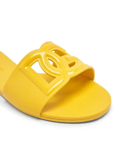 Dolce & Gabbana Women's Interlock Logo Rubber Slides - Yellow - Size 7 Sandals | Thumbnail 7 Dolce & Gabbana Women's Interlock Logo Rubber Slides - Yellow - Size 7 Sandals | Thumbnail 7